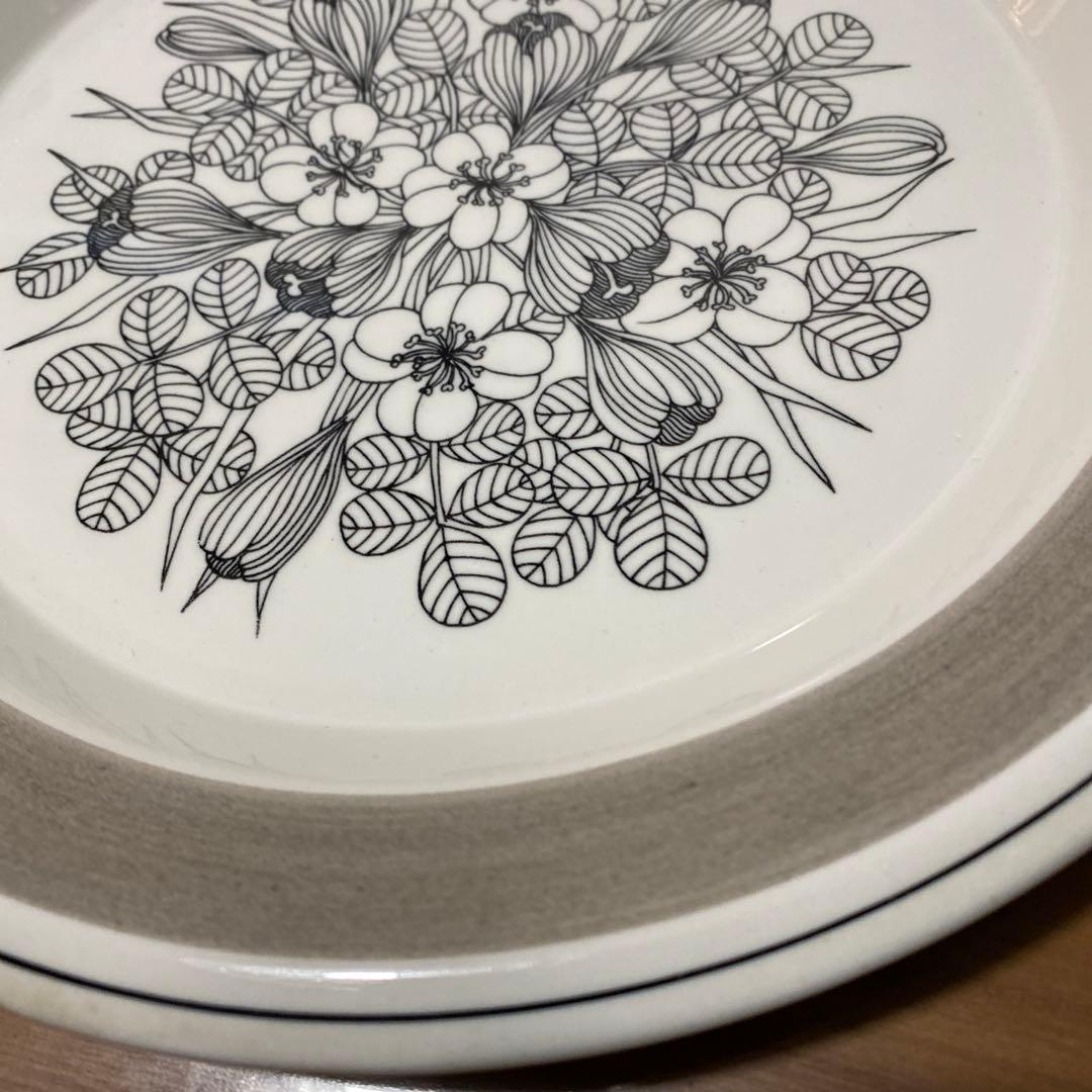 クロッカス　アラビア　グレーリム　プレート　26㎝　中皿　大皿　オリジナル　A