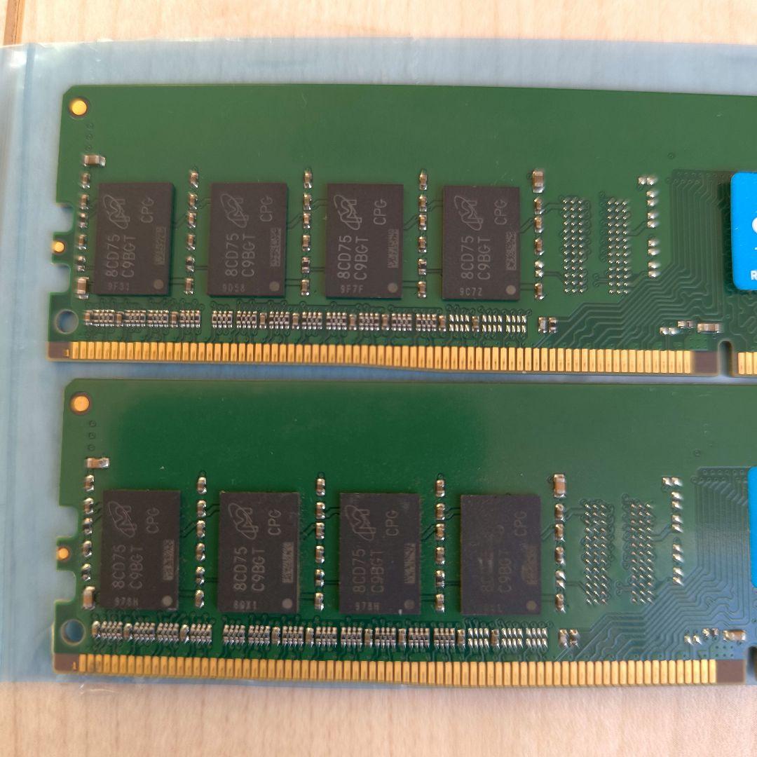 Crucial 8GB×2枚　計16GB DDR4 2400MHz メモリ