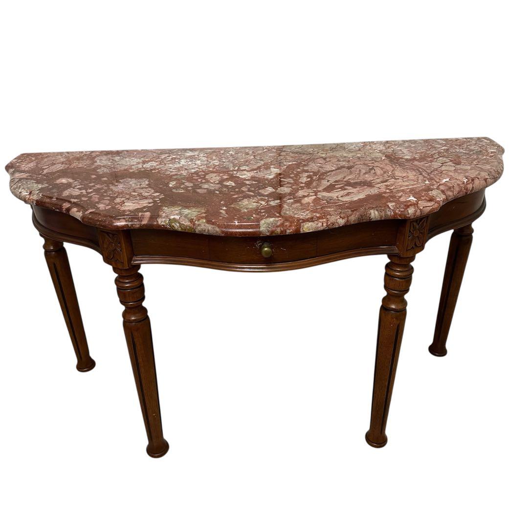 大理石 クラシック アンティークコンソールテーブル 電話台 家具