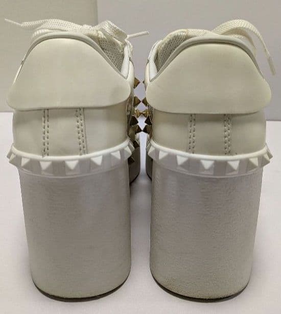 VALENTINO オープンディスコ カーフスキン ウェッジスニーカー　24cm