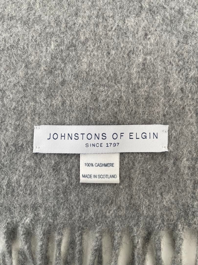ジョンストンズ Johnstons カシミヤ ストール 大判 グレー
