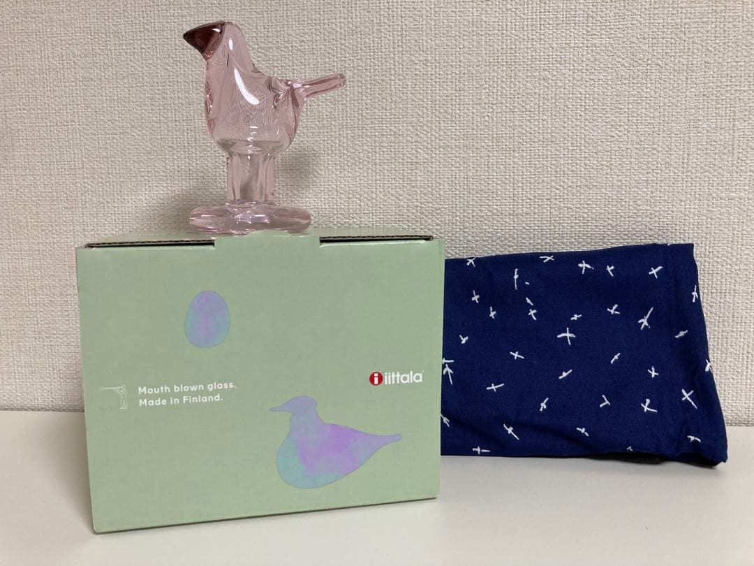 ペールピンク×ダークライラック　ミニシエッポ　スコープ　脚付きバード