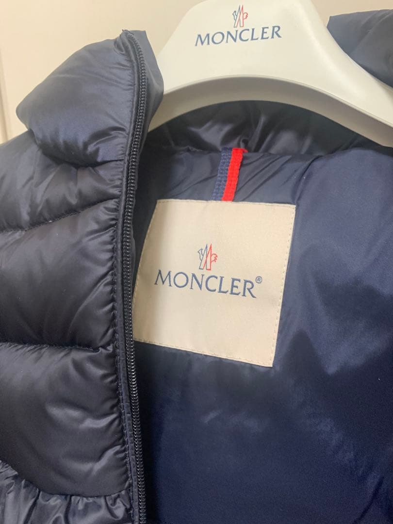 MONCLER 新品ネイビー フリル付きダウンジャケット12-18