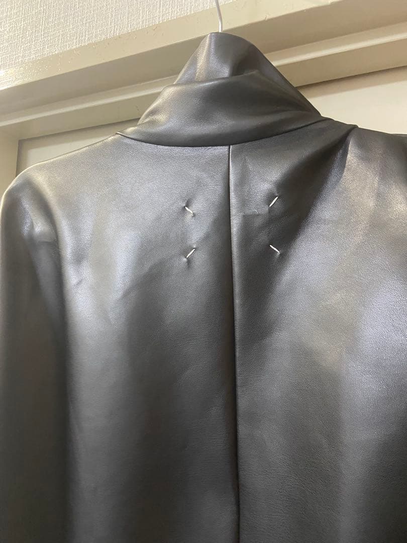 メゾンマルジェラ　Aライン フェイクレザー ジャケット