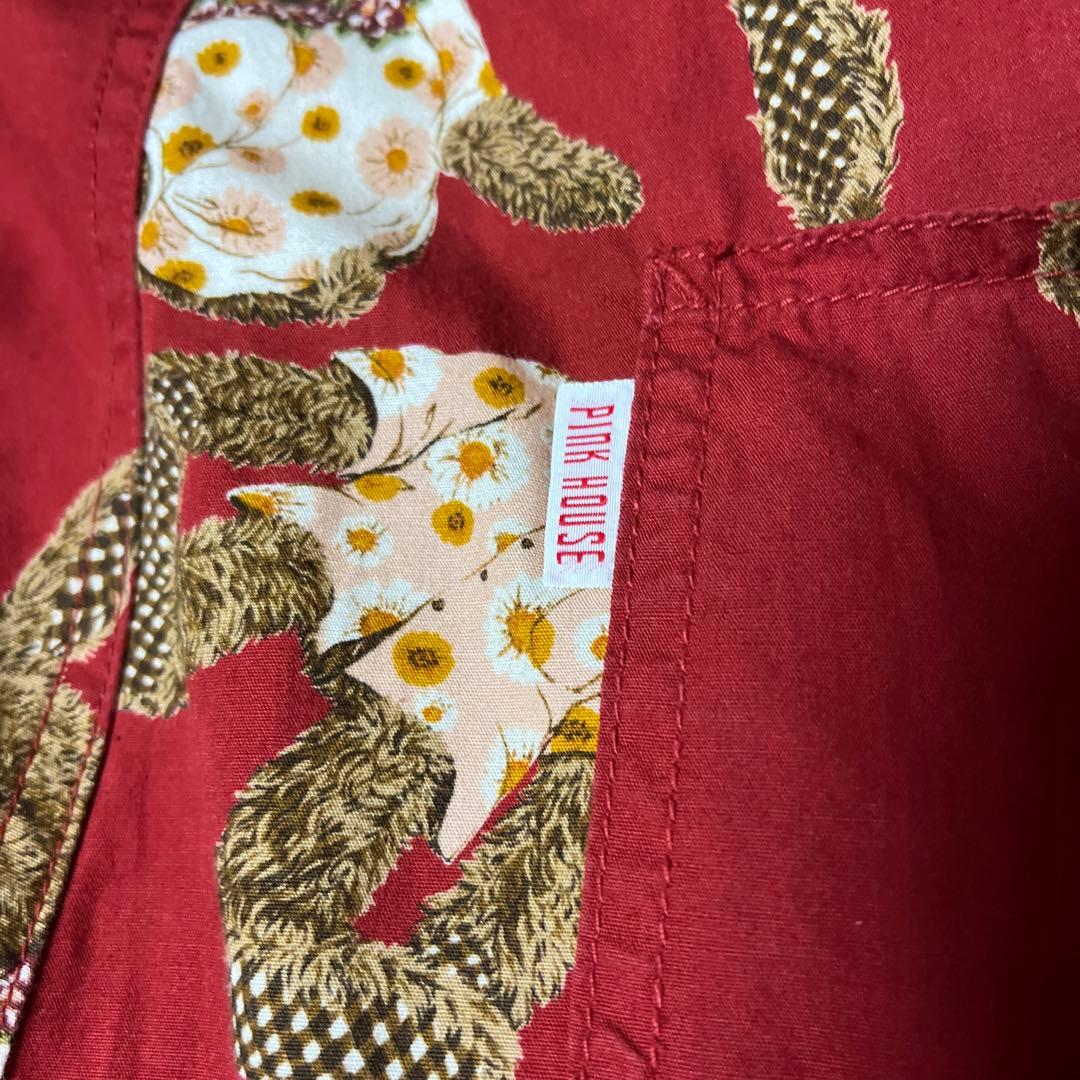 ピンクハウス オーバーオール オールインワン サロペット ウサギ 兎 レッド 赤