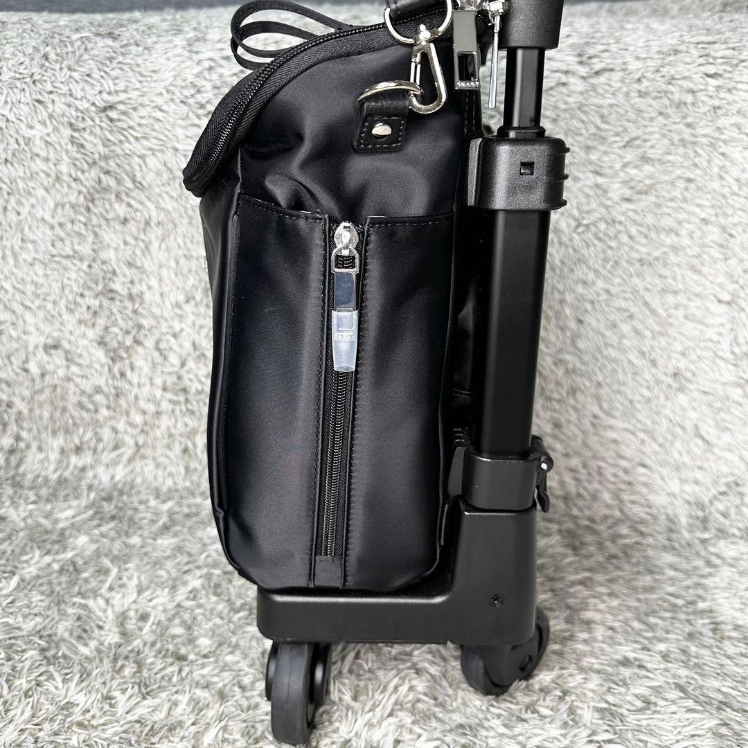 【極美品】SWANY　キャリーバッグ　黒　4輪　ストッパー　保証書付
