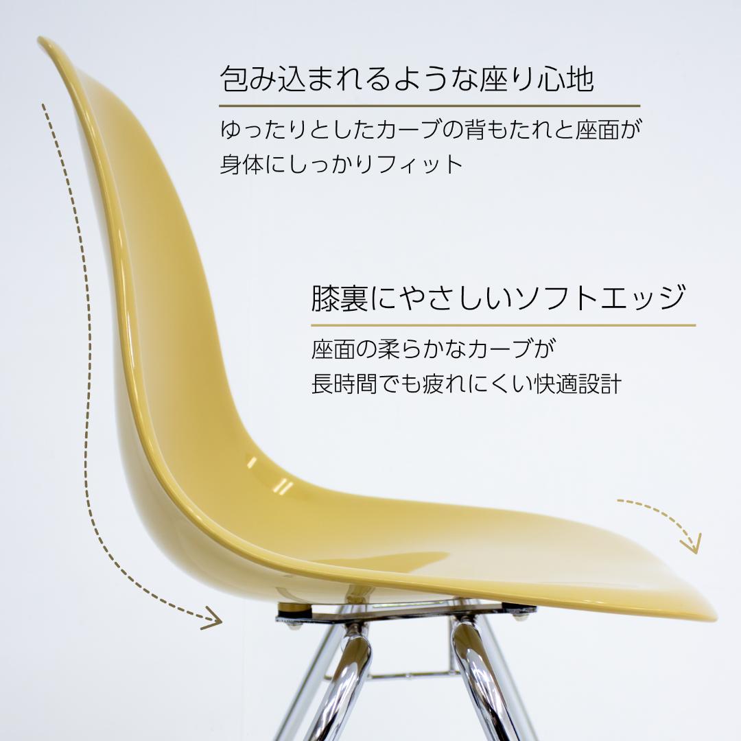新品サイドシェルチェア イームズ リプロダクト 　クリームホワイト×２