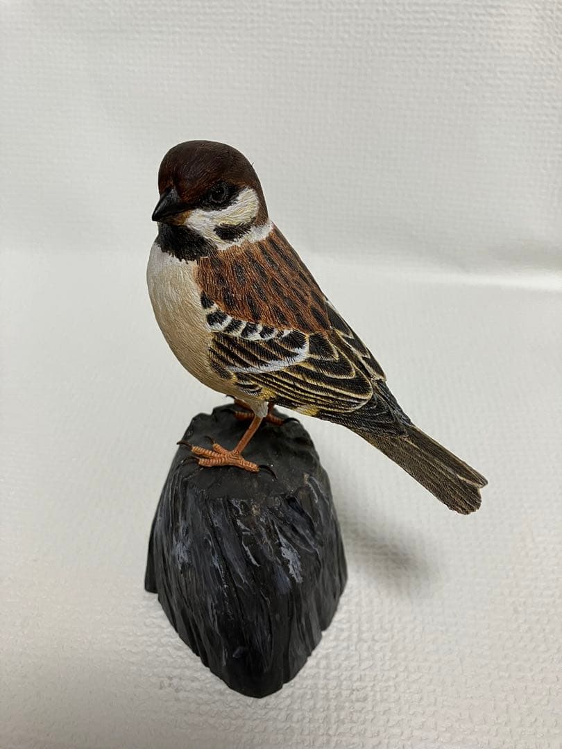バードカービング(スズメ)