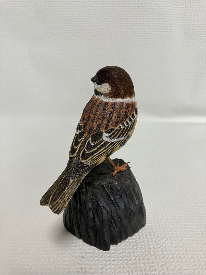 バードカービング(スズメ)