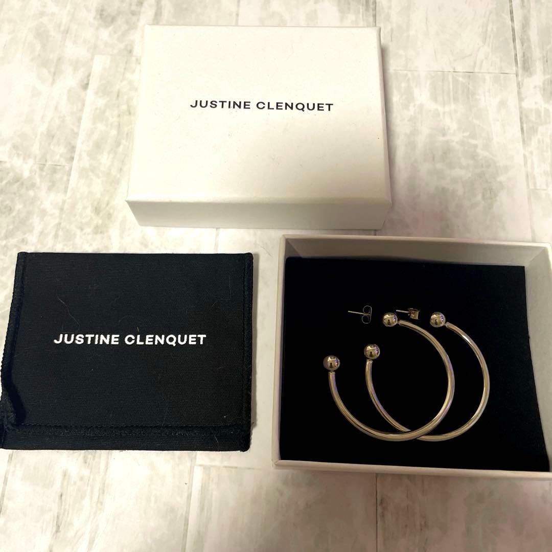 新品　JUSTINE CLENQUET フープピアス　シルバー