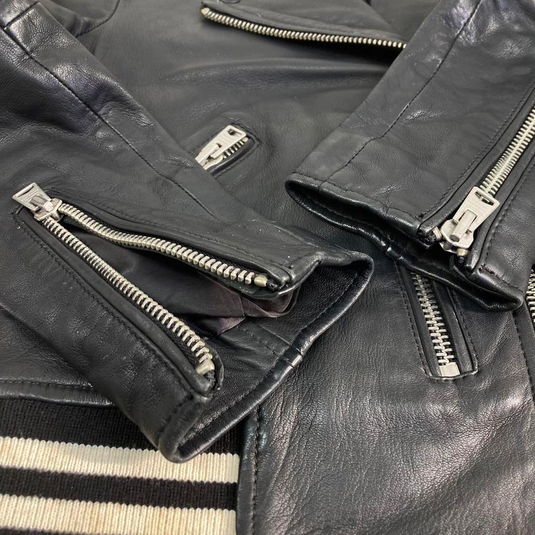 12T445☆ALLSAINTS 羊革 ダブル ライダース ジャケット アウター
