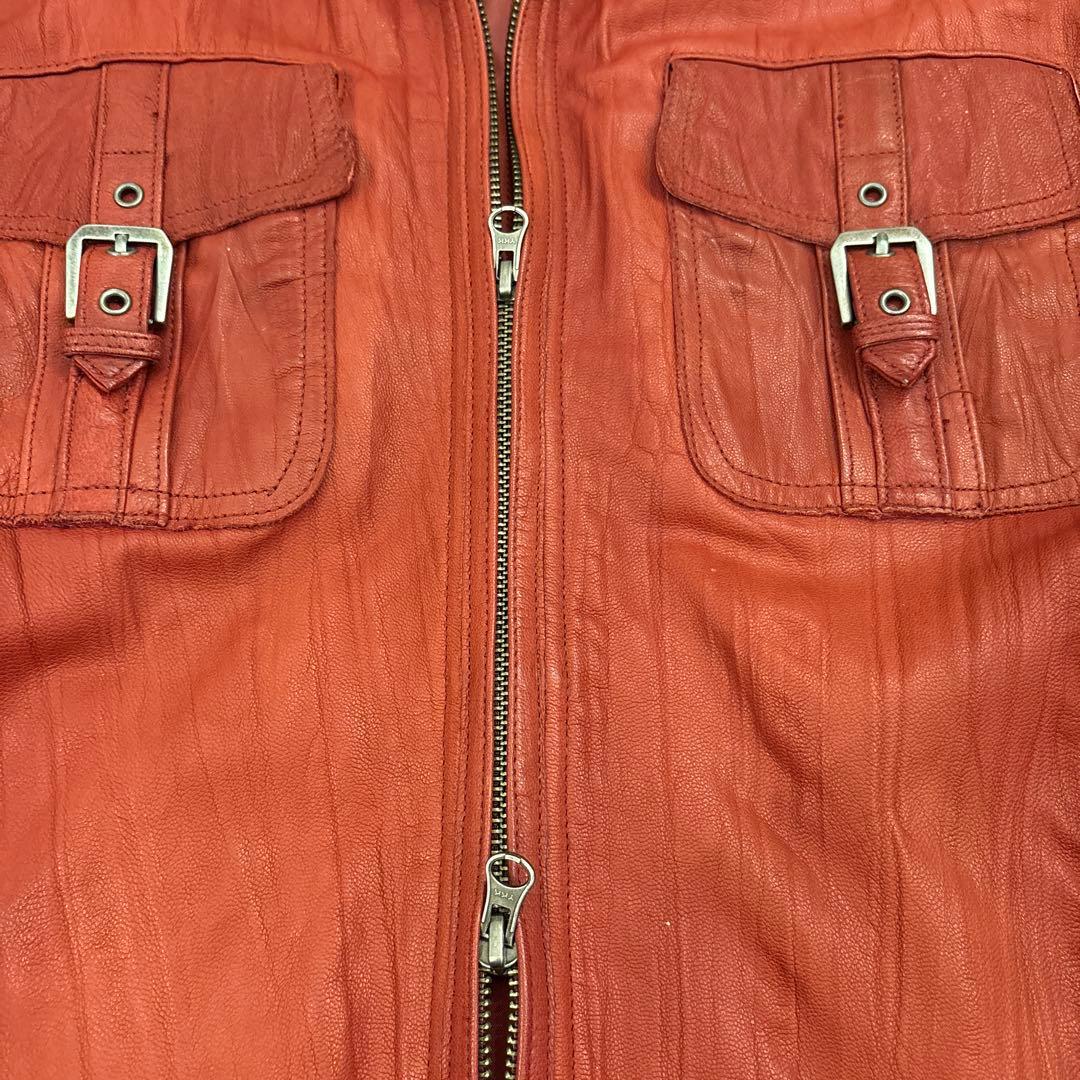 美品　AVIREX レザージャケット XL レッド