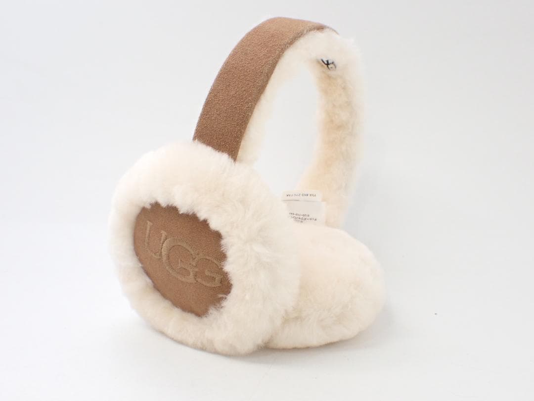美品 UGG アグ イヤーマフ シープスキン チェスナット ブラウン