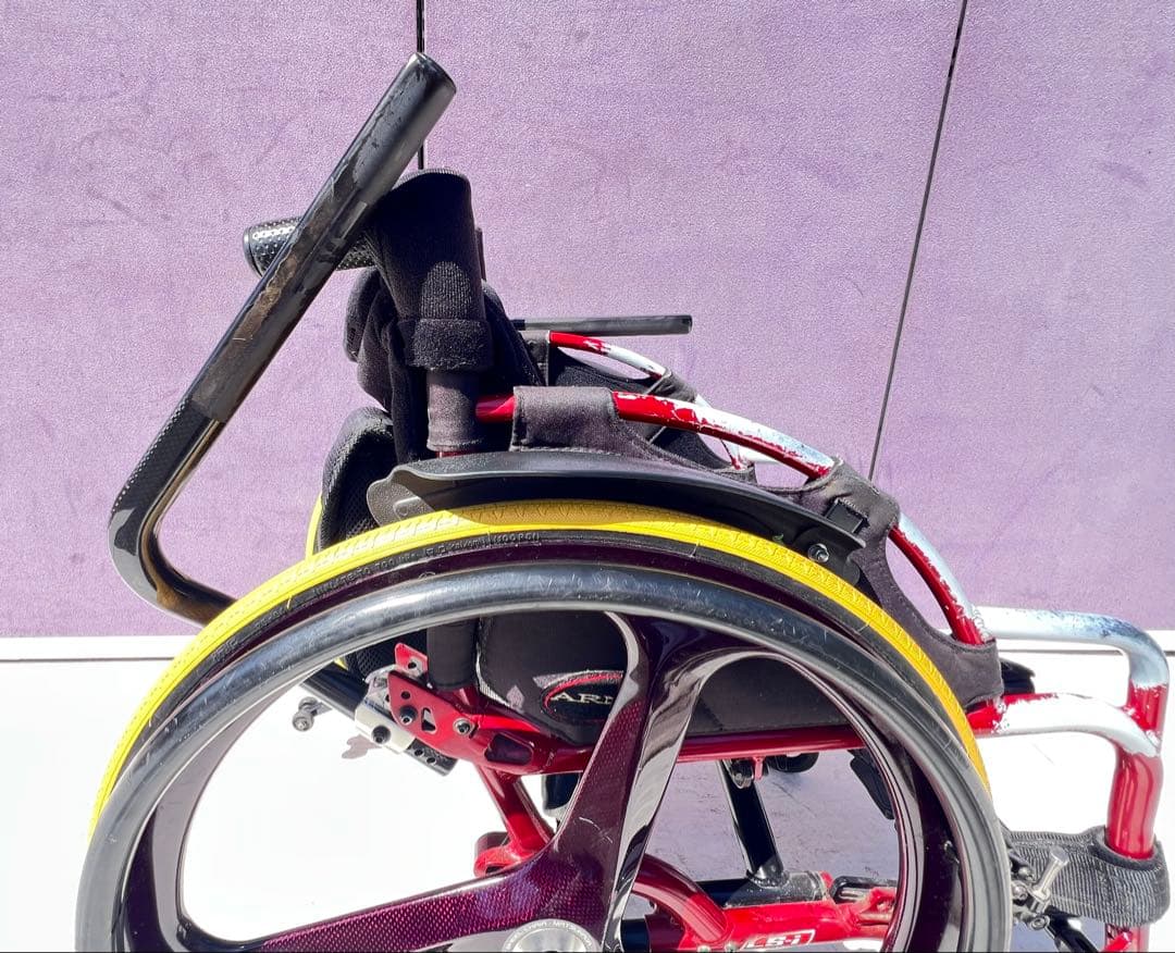 マツナガ マックスプレジャー 車椅子 3スポーク カーボン ホイ