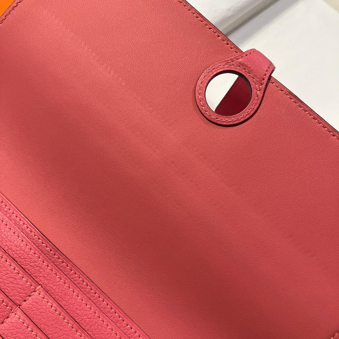 エルメス　ドゴンロング　長財布　ローズアザレア