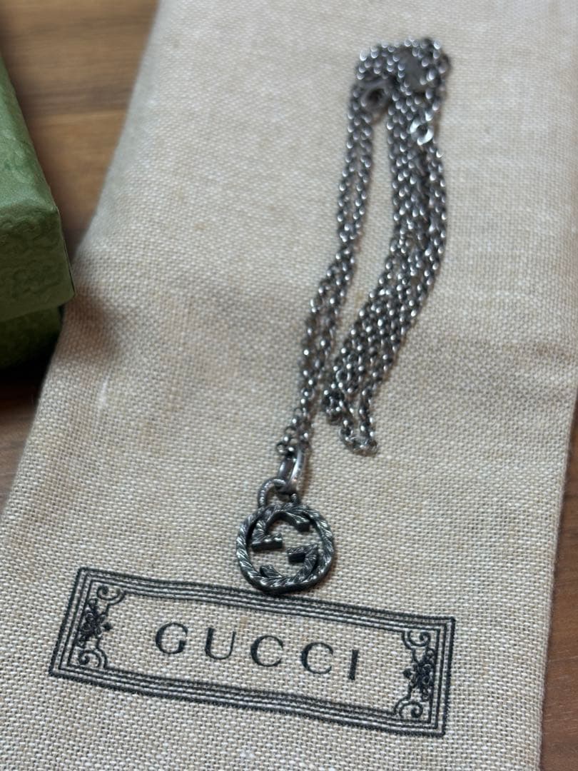GUCCI ロゴ　ペンダントネックレス