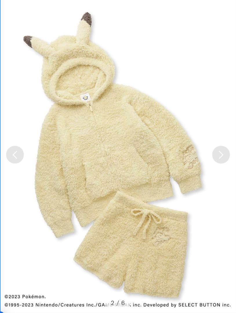 gelato pique ピカチュウパーカ&ショートパンツセット