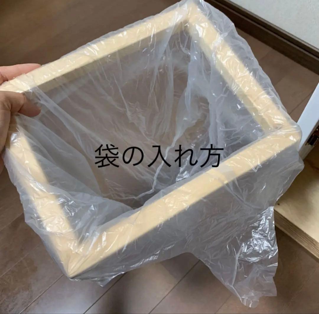 30L ダストボックス　アメリカン　オルテガ　黒×茶　木製　ハンドメイド