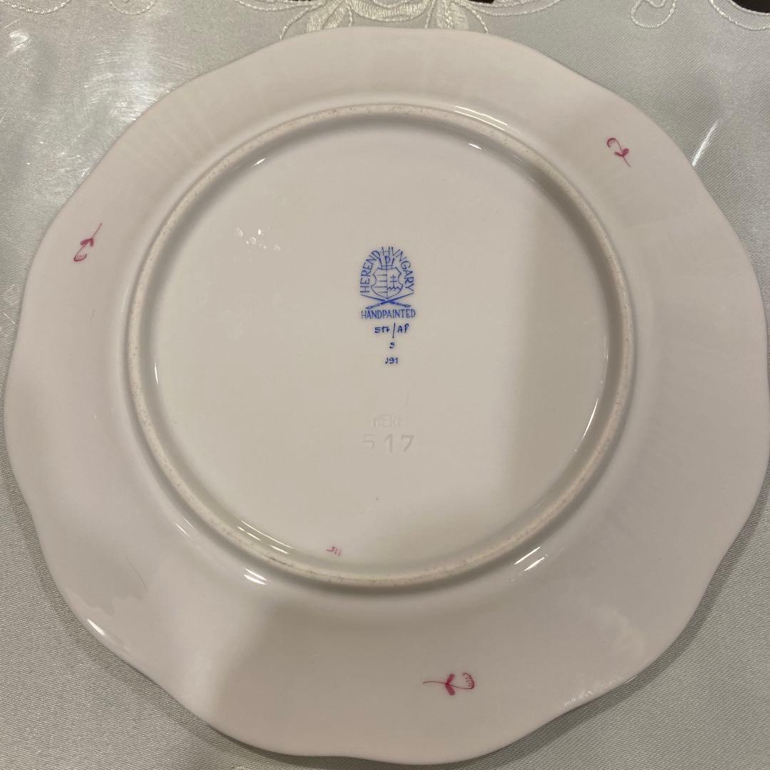 ヘレンド　アポニーピンクケーキ皿　19cm