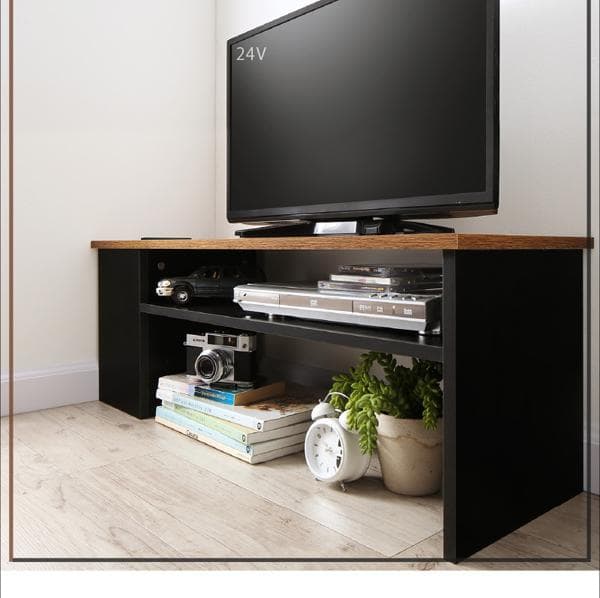 新品 送料込 ２口コンセント付 コーナーケーブル収納 TVボード テレビ台 収納