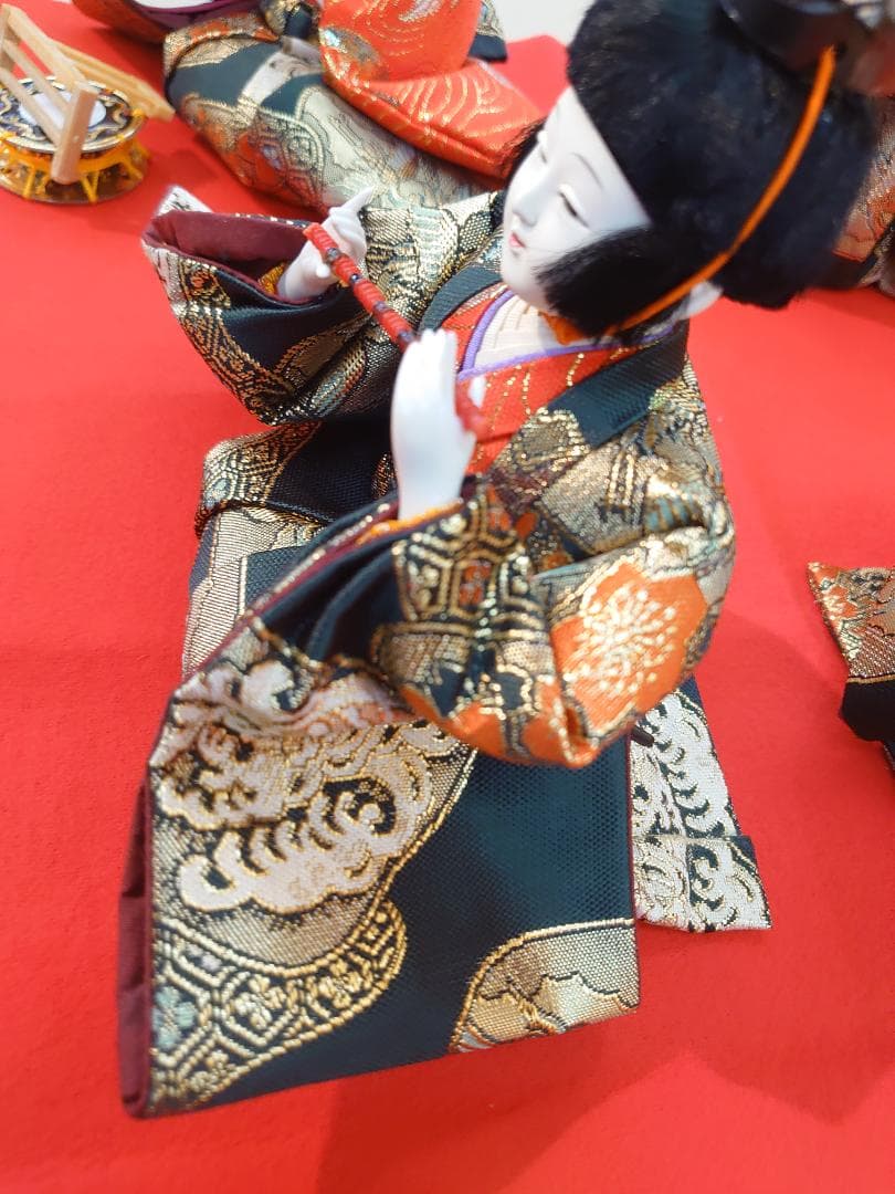 ●金襴衣装五人囃子●　ごにんばやし　おひなさま　新品