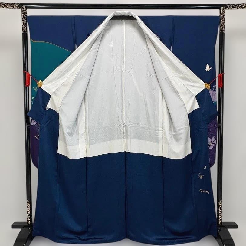 ゆりのはな　森英恵　HANAE MORI　本振袖　京友禅金彩加工　正絹　J703