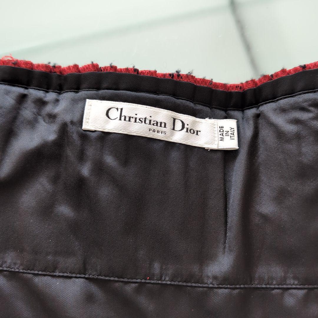 Christian Dior 赤いプリーツスカート　美品　サイズ36