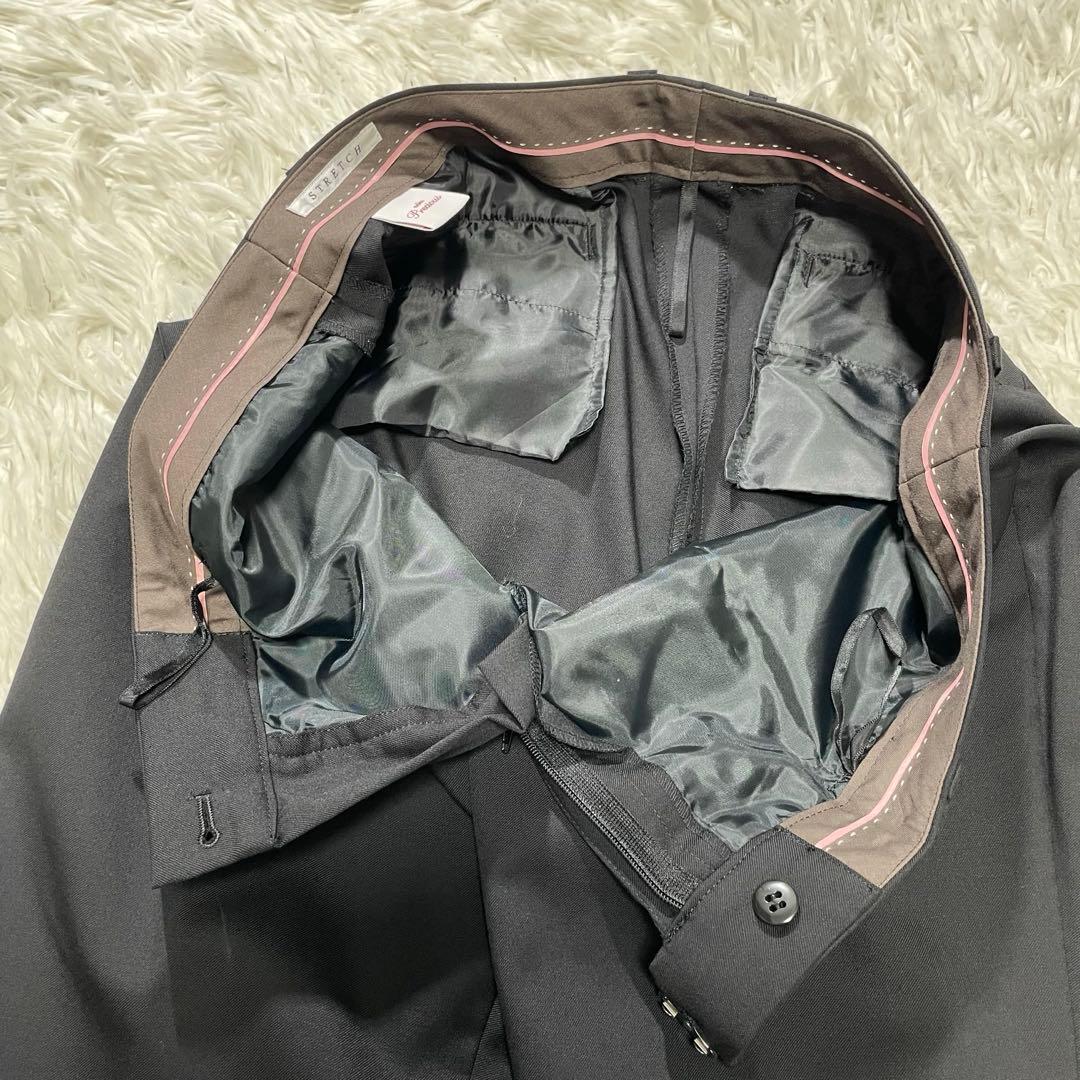 美品 エヌライン パンツスーツ 3点セット 大きいサイズ 17号 ブラック　黒