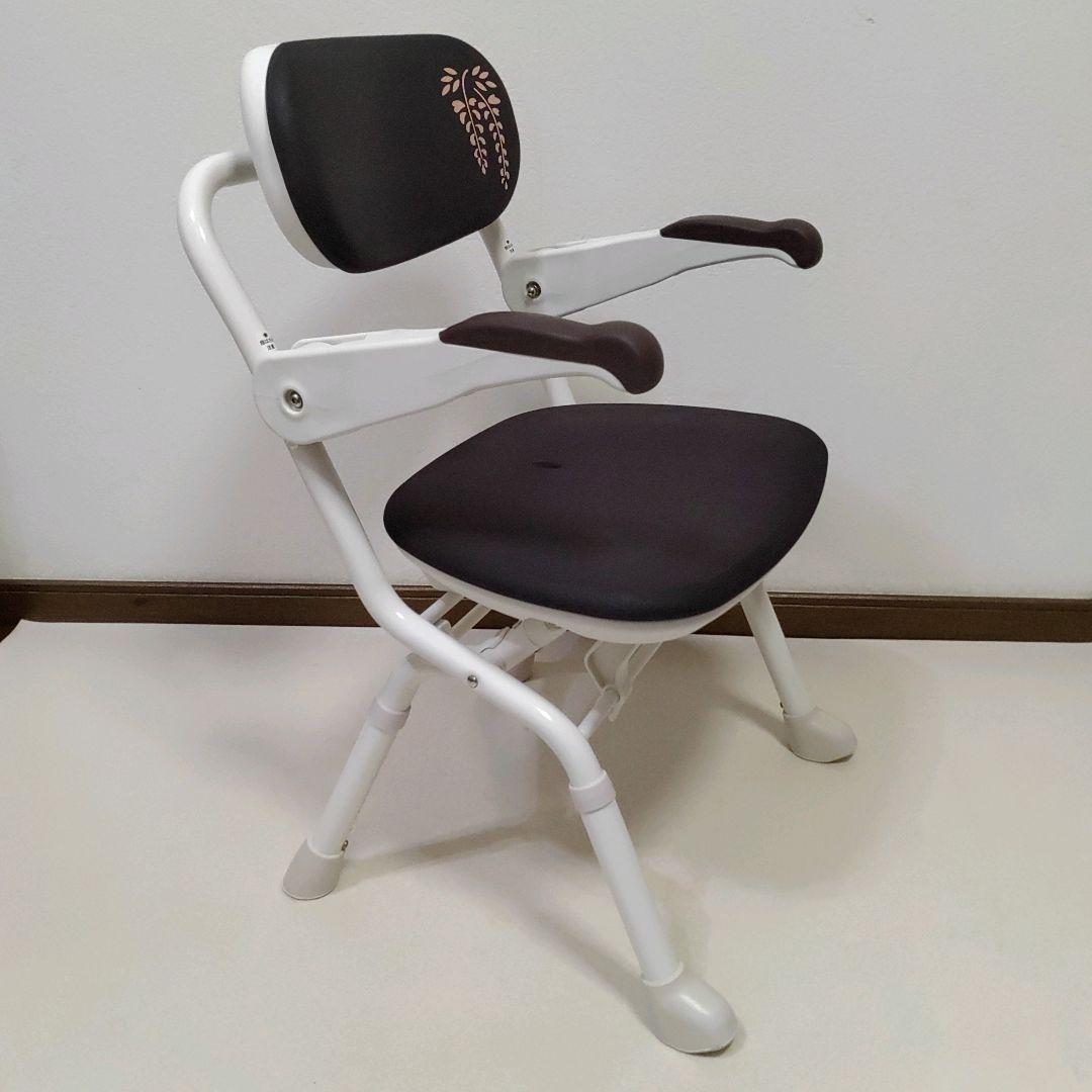 美品 安寿 楽らく開閉シャワーベンチ Sフィット もちぷる ブラウン系 送料無料