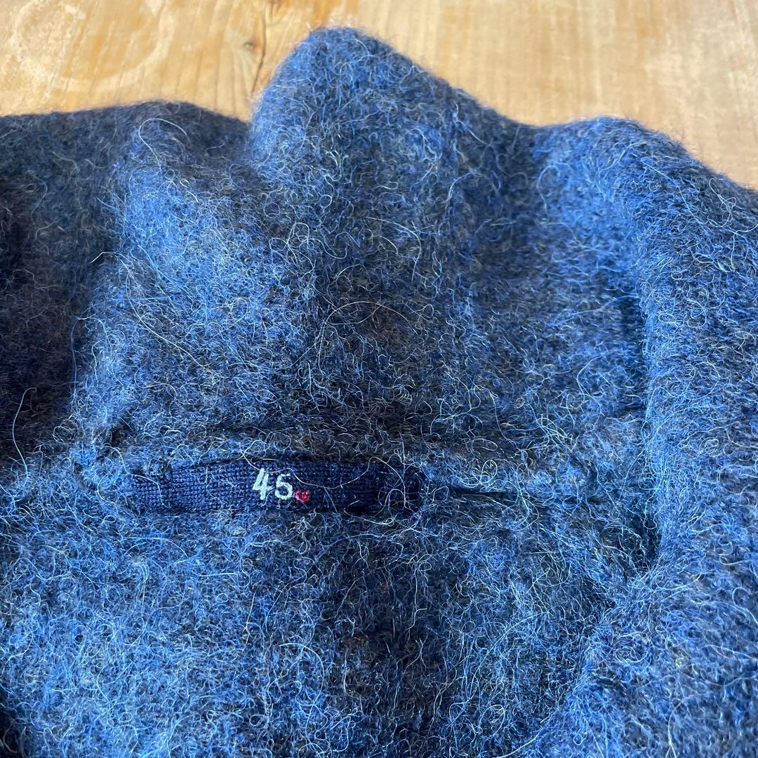 45rpmアルパカ混縮絨ウールフードコート