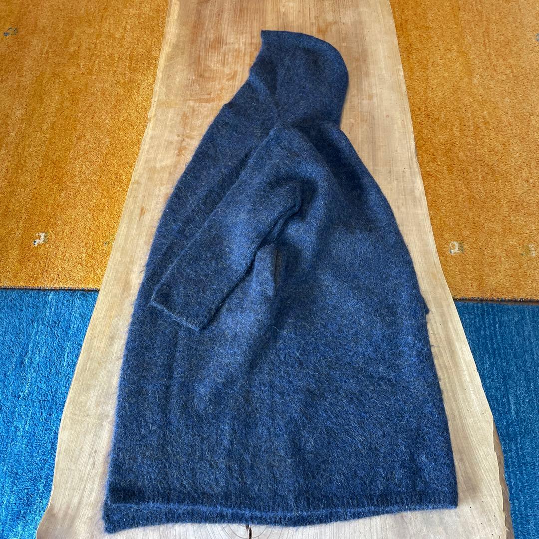 45rpmアルパカ混縮絨ウールフードコート