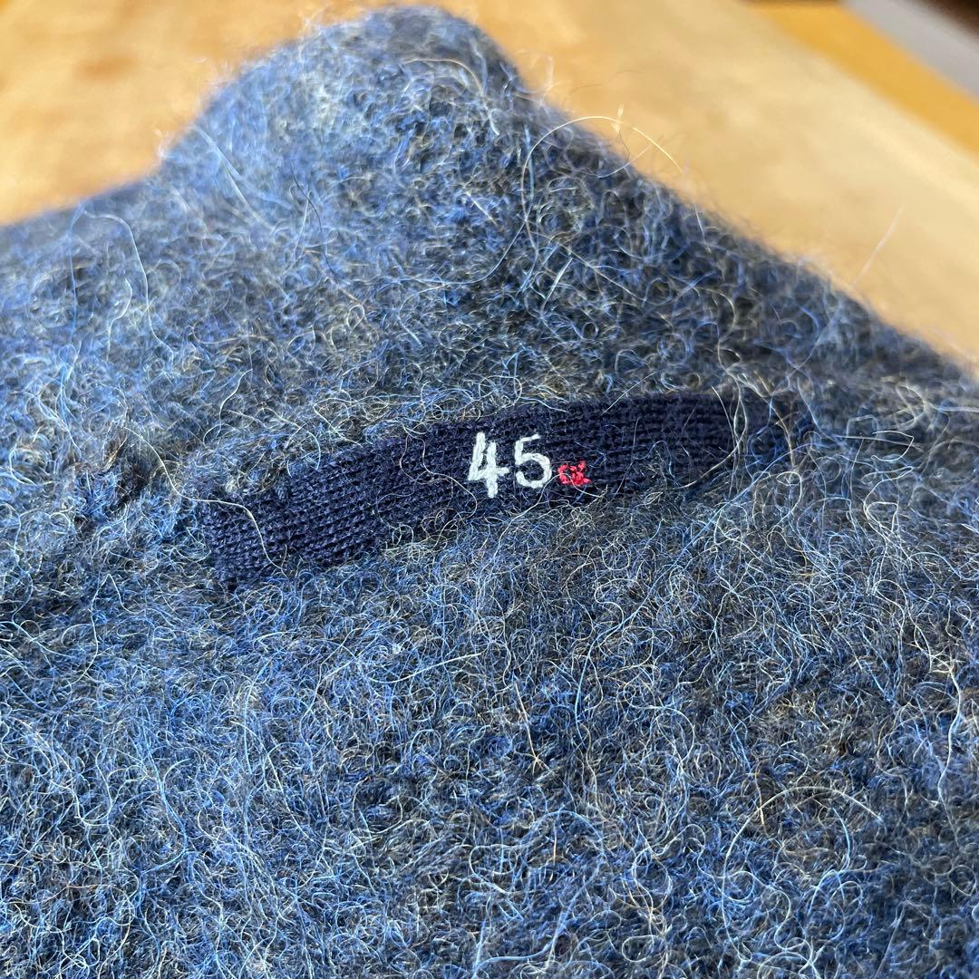 45rpmアルパカ混縮絨ウールフードコート