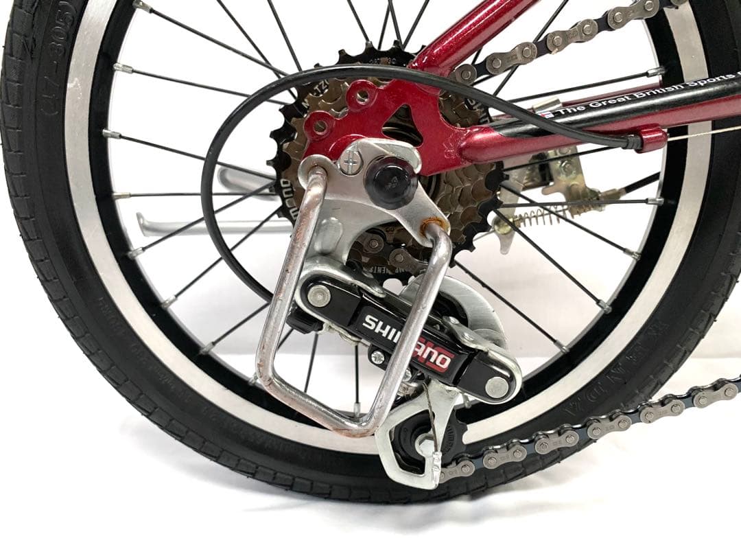 【即乘】送料無料MINI折り畳み自転車 SHIMANO 6速16インチ ミニベロ