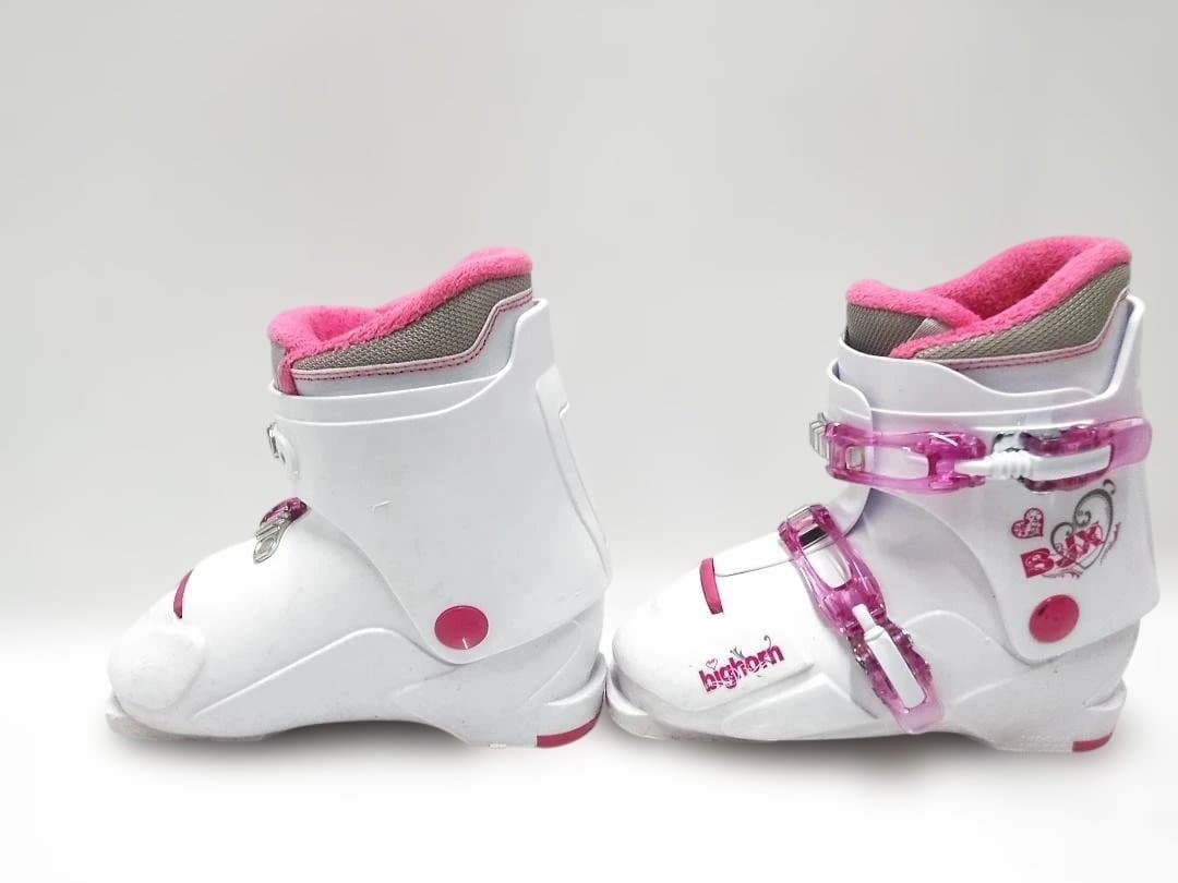 ジュニアスキー4点セット 女の子 ハート 128cmビッグホーンBJX 23cm