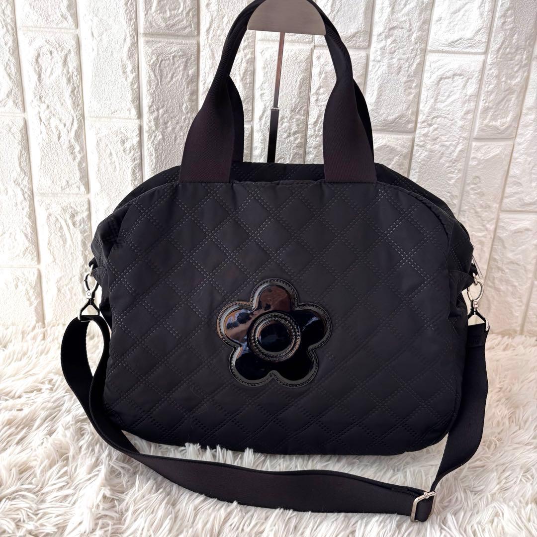 マリークワント ピンソニックキルトデイジー ライトボストン　大きいサイズ