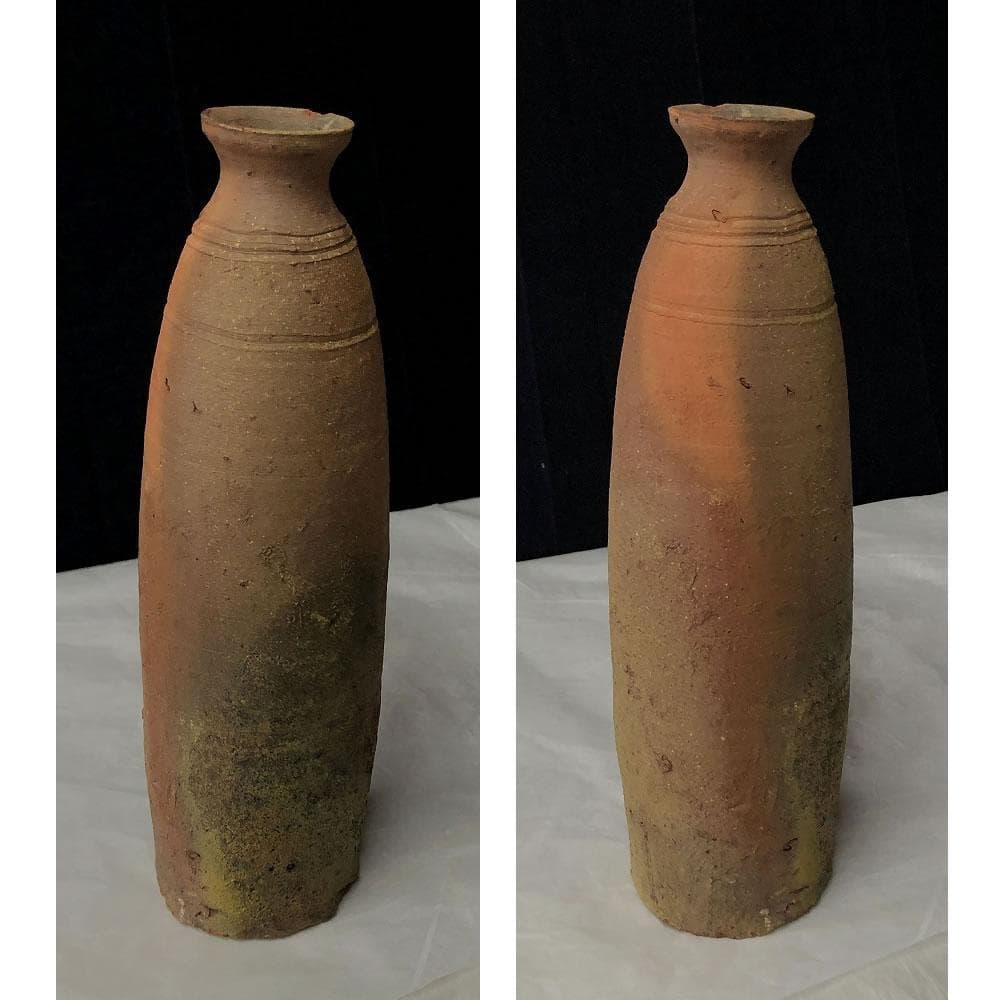 e2770 南蛮 花入 高さ25.5cm 木箱入り 茶道具