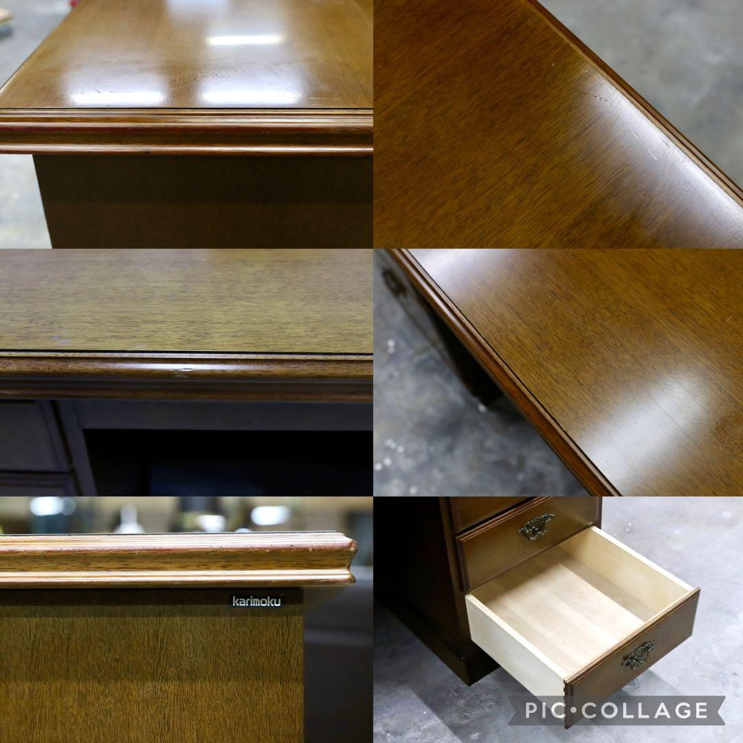 GMIK451○karimoku / カリモク コロニアル 両袖机 書斎机 学習
