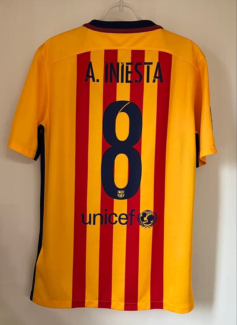 @*8様 FC バルセロナ 15-16 イニエスタ アウェイ ユニフォーム セッ