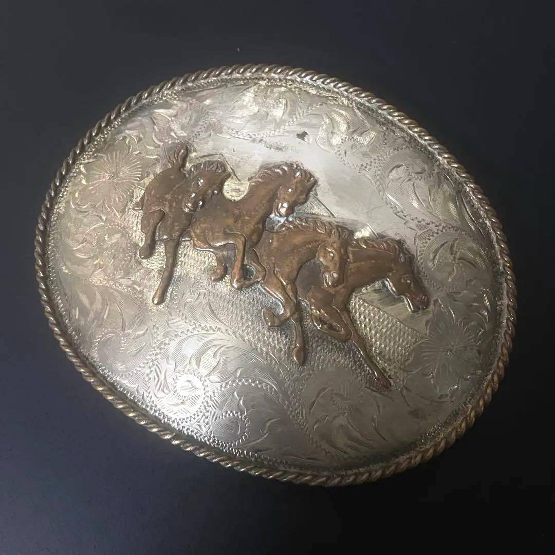 特大 sunset trails ウエスタン ベルト バックル 925