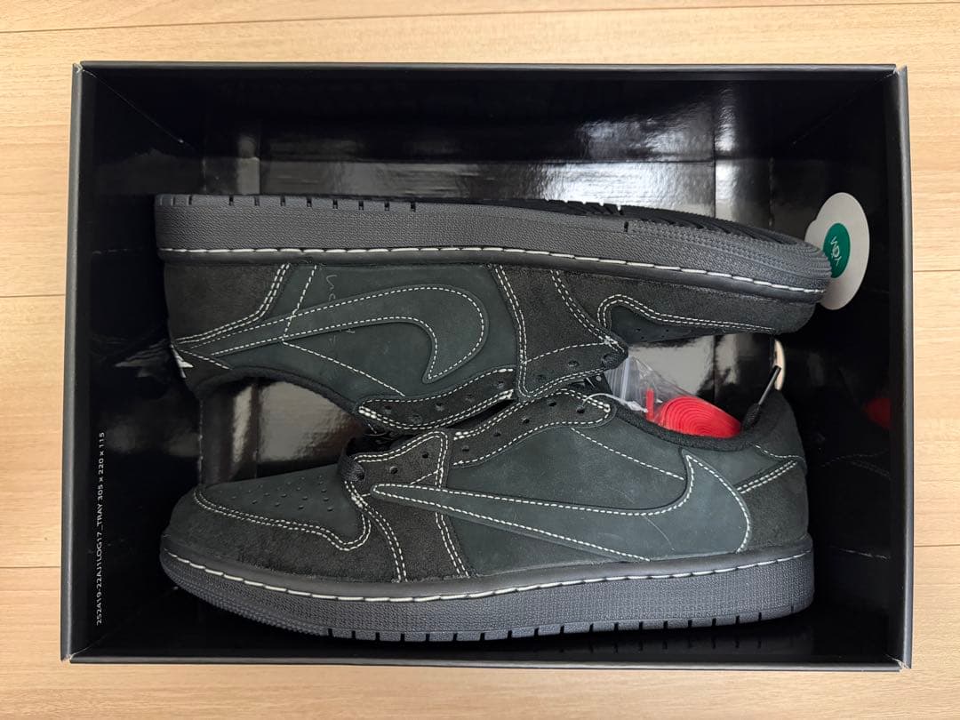 靴 JORDAN 1 LOW TRAVIS SCOTT BLACK PHANTOM