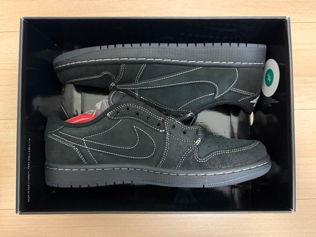 靴 JORDAN 1 LOW TRAVIS SCOTT BLACK PHANTOM