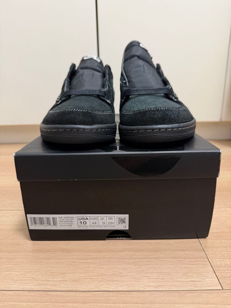 靴 JORDAN 1 LOW TRAVIS SCOTT BLACK PHANTOM