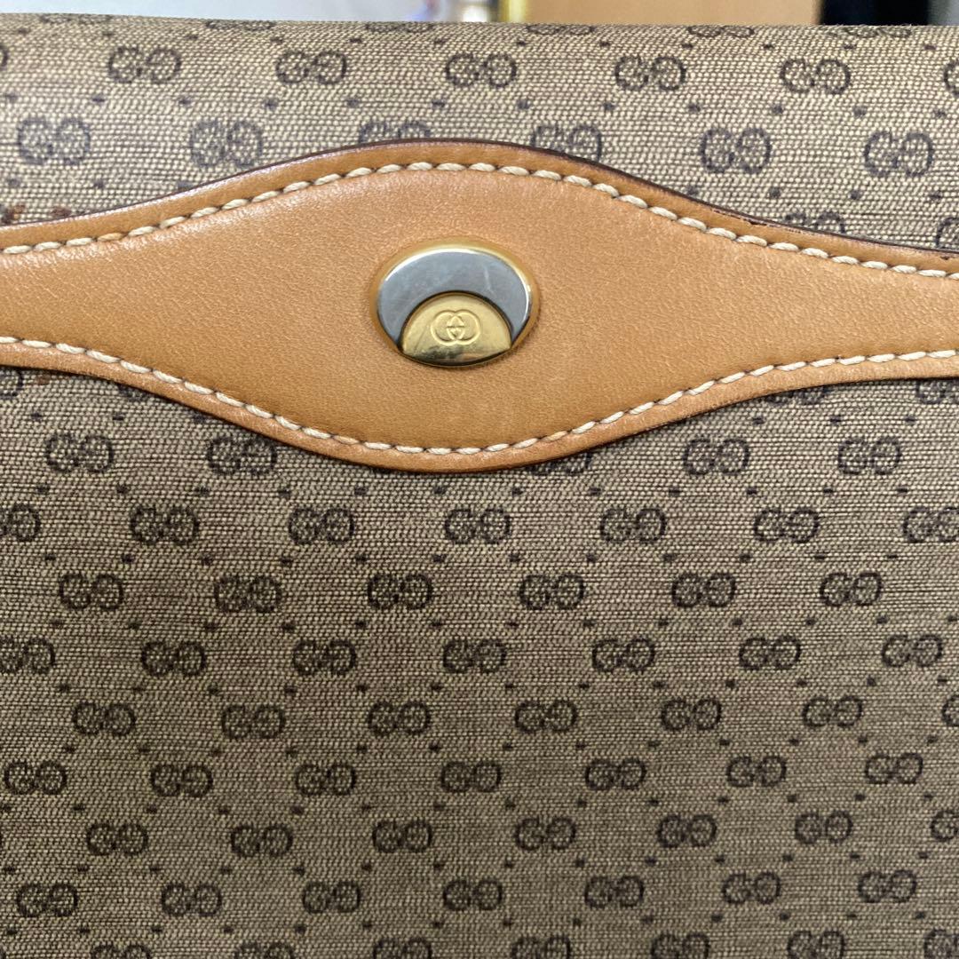 GUCCI ボストンバッグ ベージュ キャンバス・レザー