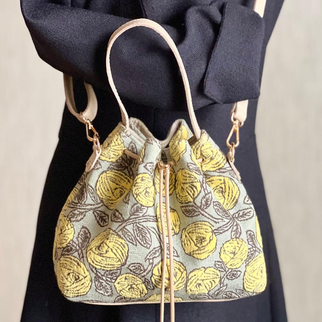 オーダー　巾着&ショルダーバッグ　ミナペルホネンrosy