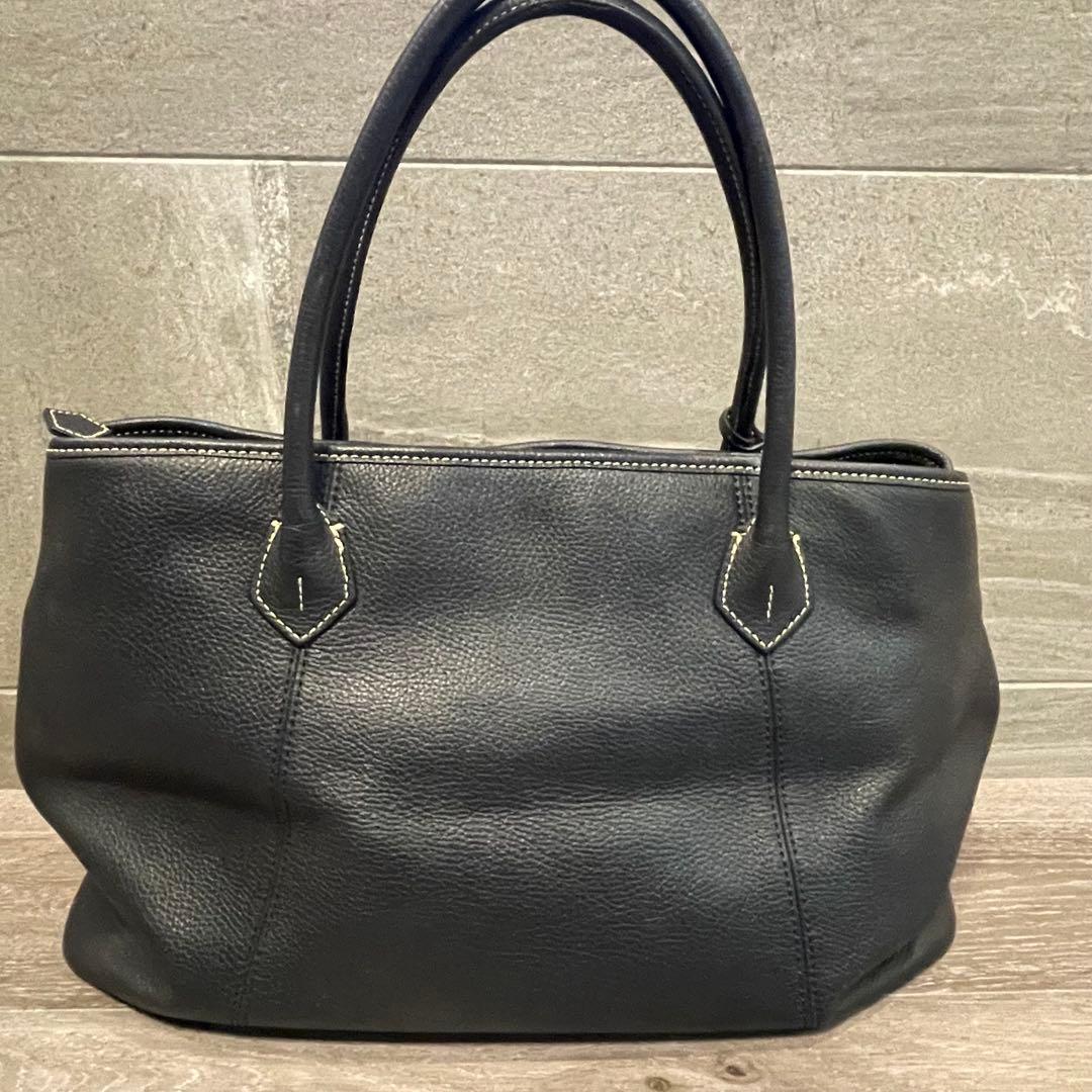 バーニーズニューヨーク レザー ネイビー トートバッグ