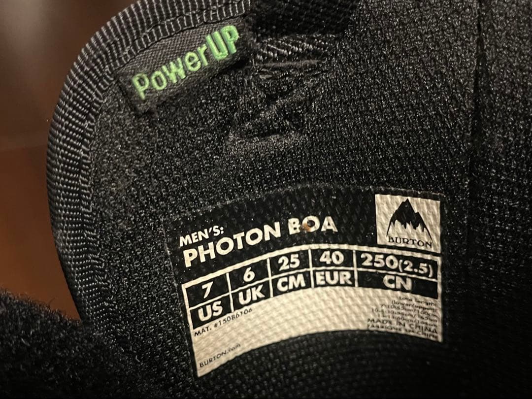 スノーボード Burton photon boa 25cm Black/Blue Used