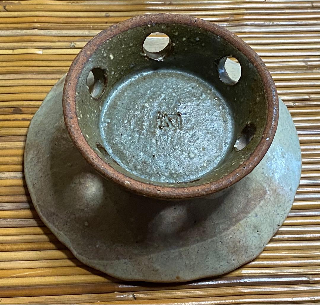 希少！陶器製の高台付き皿 5個セット