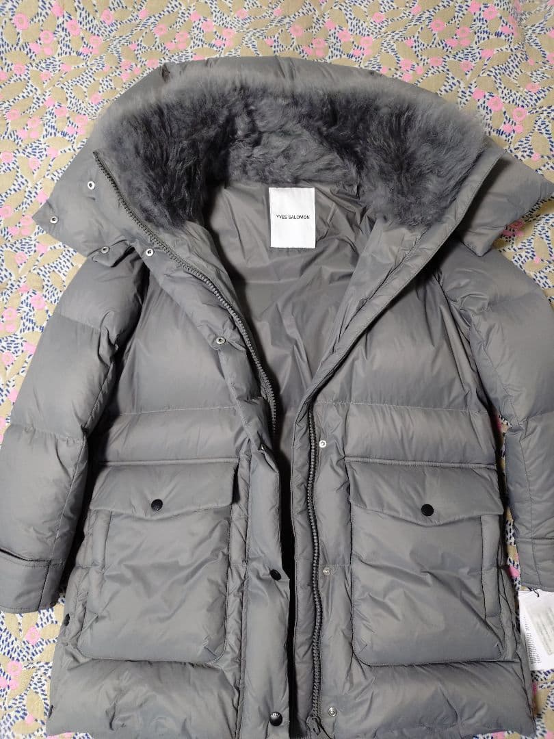 ソ*マ様 新品 yves salomon イヴサロモン ダウン グレー
