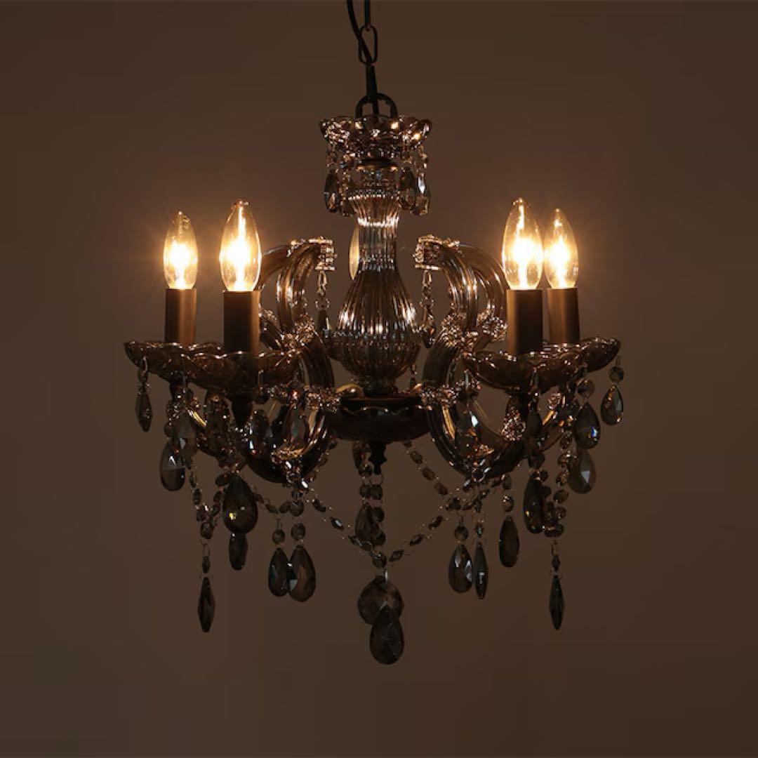 エレガントなクリスタルシャンデリア 5灯