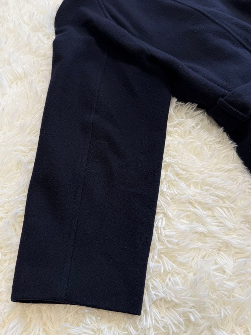 スティーブンアラン チェスターコート ウール ウエストベルト ネイビー M